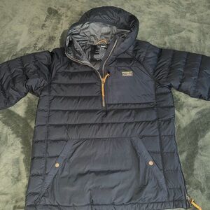 L.L. Bean Navy Blue Jacket with Orange Accent